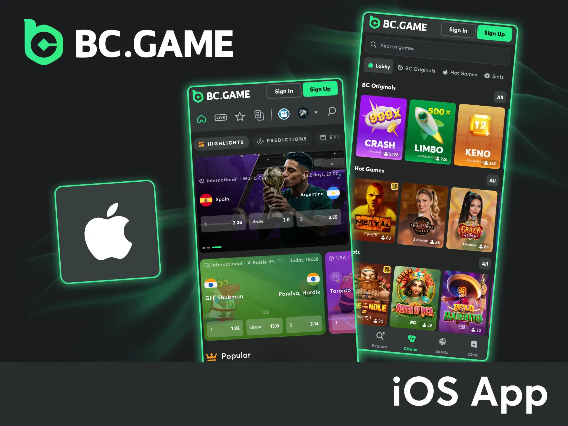 Download the BC Game iOS app, follow the quick activation steps, and win today.